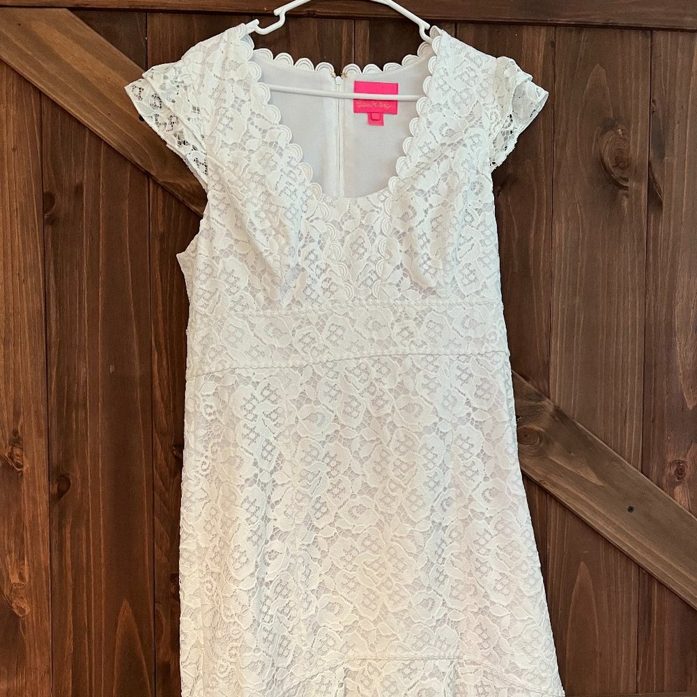 Lilly Pulitzer White Lace Dress Size 12